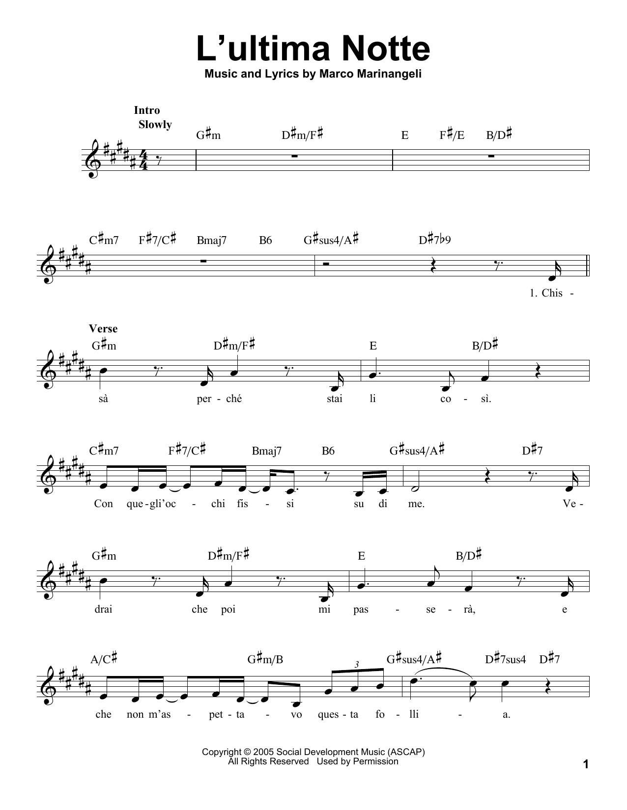 Produktbild zu: L'Ultima Notte