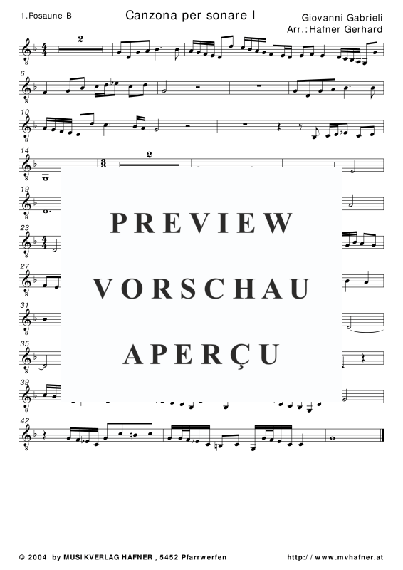 Produktgalerie: Seite 9 von 11 Canzona per sonare I, , (Blechbläser Quintett)