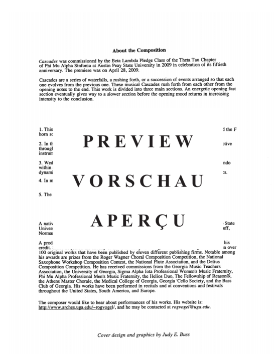 Produktgalerie: Seite 3 von 21 Cascades , , (Blechbläserquintett)