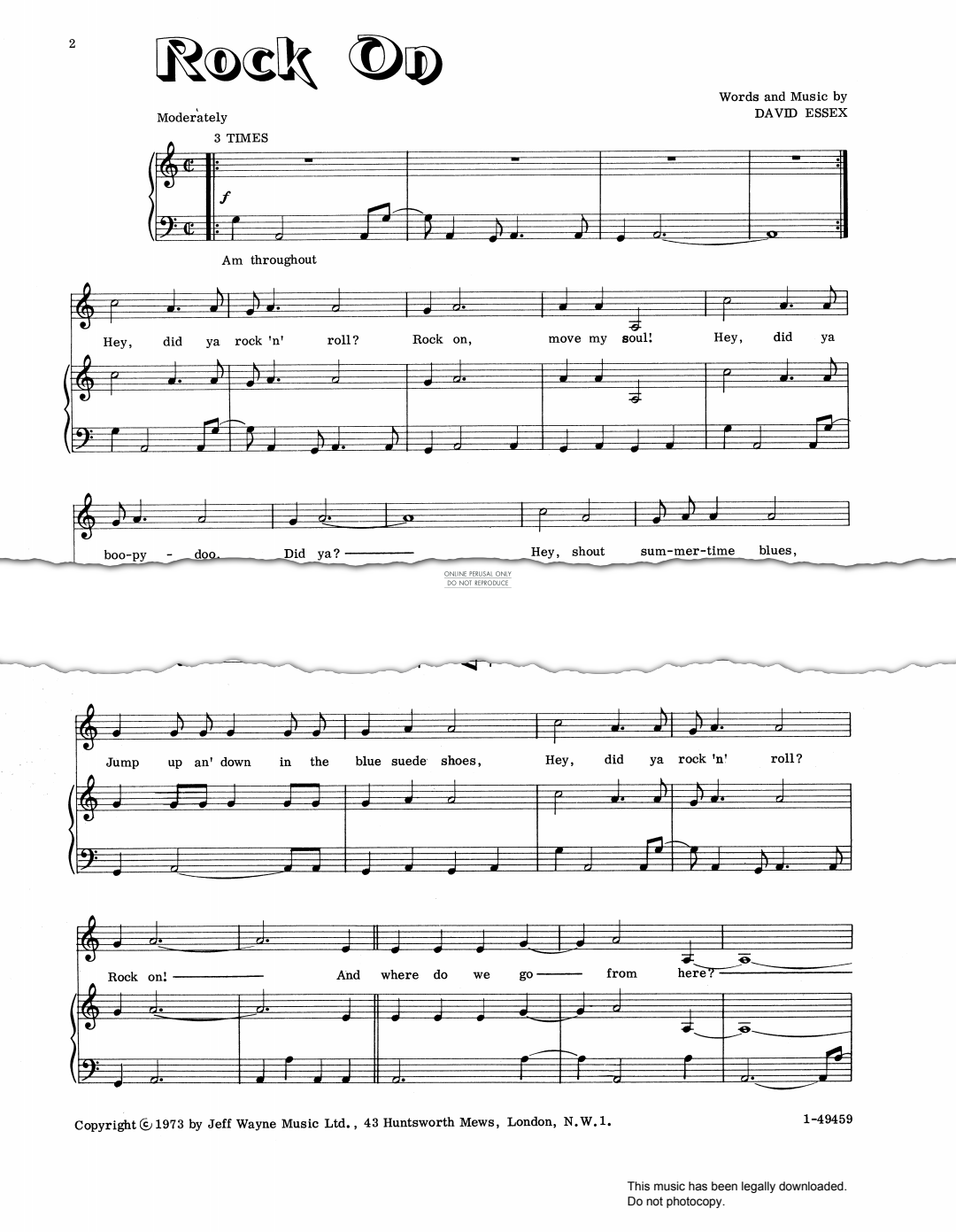 Product gallery: Page 1 of 1 Rock On, David Essex