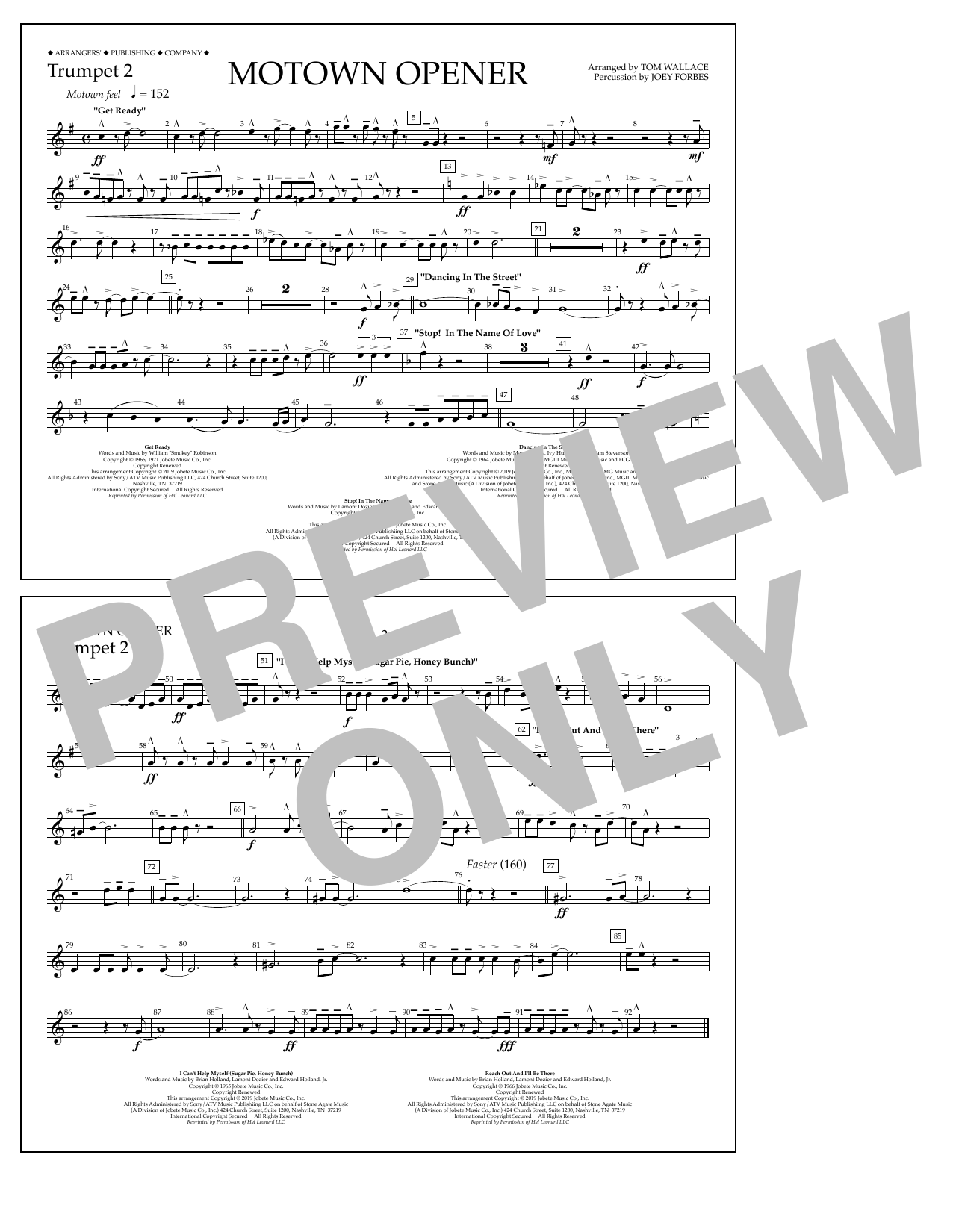 Product picture to: Motown Theme Show Opener (arr. Tom Wallace) - Trumpet 2