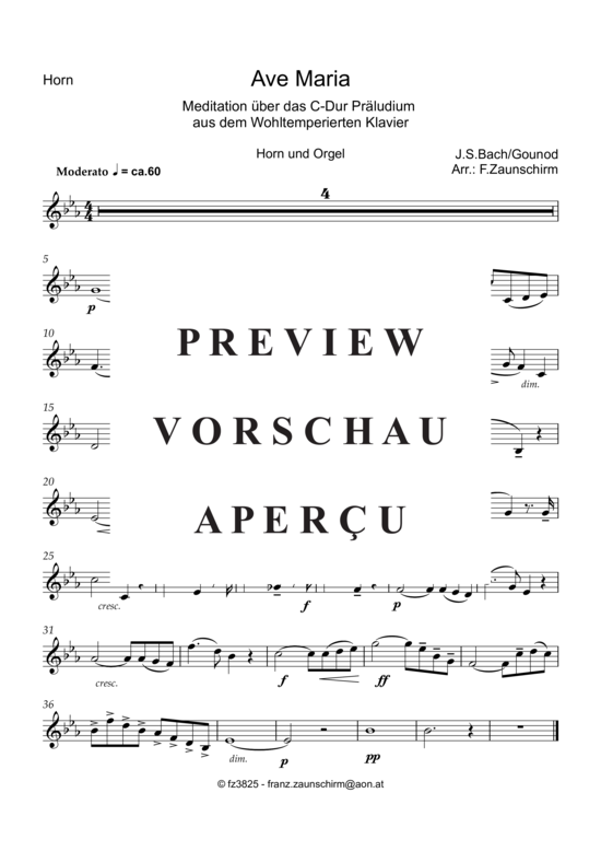 Produktgalerie: Seite 6 von 9 Ave Maria , , (Horn + Orgel)