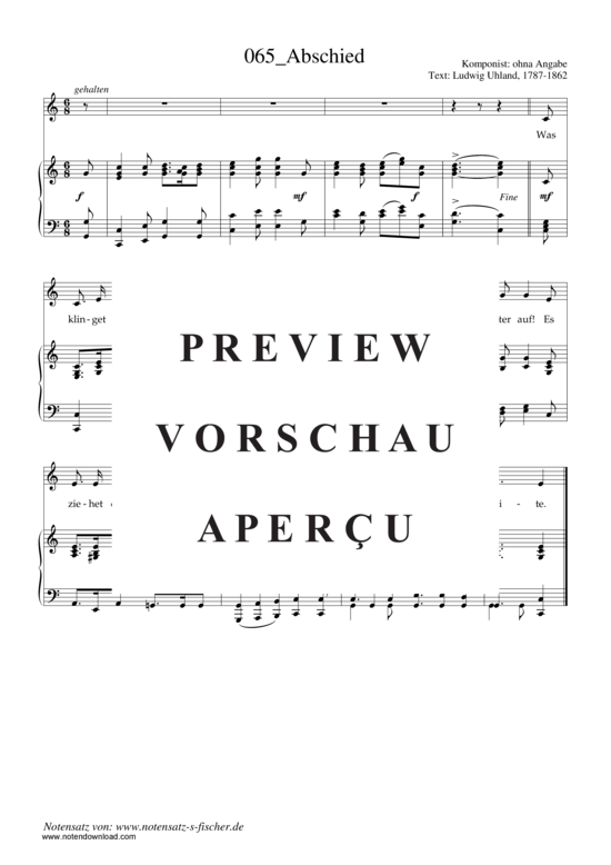 Produktgalerie: Seite 2 von 3 Abschied , , Klavier und Gesang