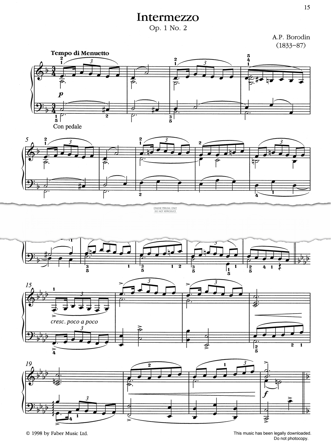 gallery: Intermezzo Op. 1, No. 2, Alexander Borodin