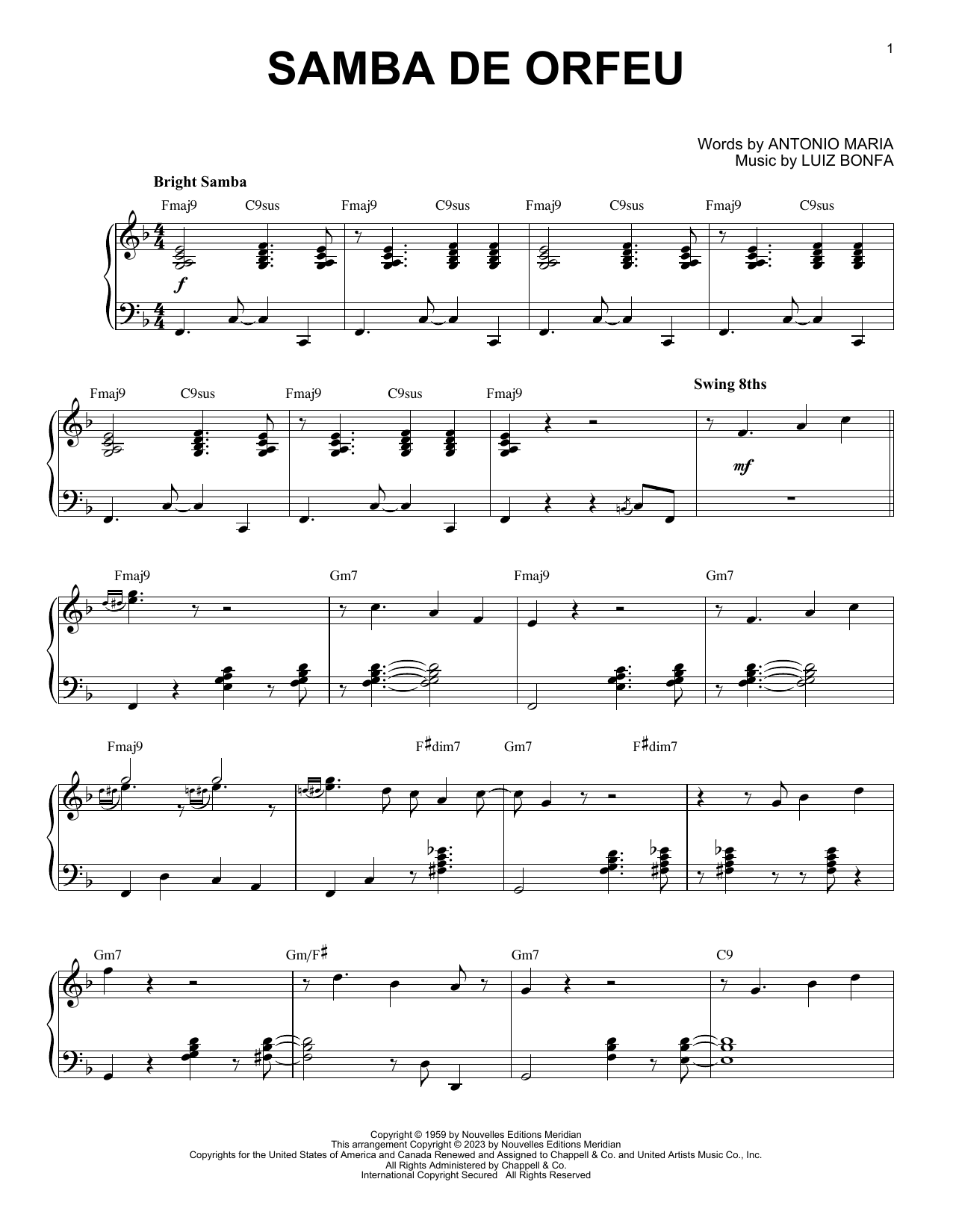 Product picture to: Samba De Orfeu [Jazz version] (arr. Brent Edstrom)