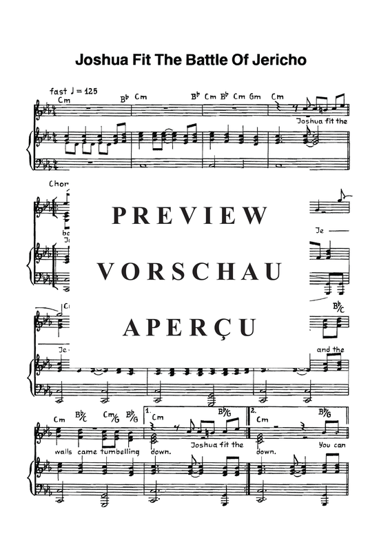 Product gallery: Page 4 of 4 Joshua fit the battle of Jericho , , Piano and Voice