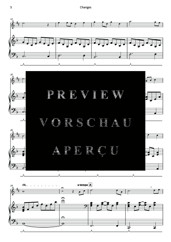 Produktgalerie: Seite 7 von 11 Changes - Gentle Melodies for Weddings, Church, and Other Occasions, , Altsaxophon und Klavier