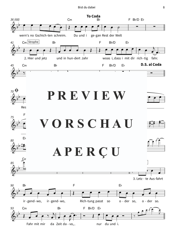 gallery: Bayrische Popmusik - Leadsheets von DeSchoWieda, DeSchoWieda, Gesang & Akkorde