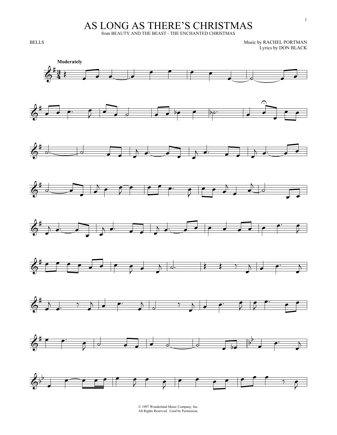Produktgalerie: Seite 1 von 1 As Long As There's Christmas, Rachel Portman, Percussion
