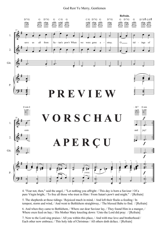 Produktgalerie: Seite 3 von 3 God Rest Ye Merry, Gentlemen , , (Gesangs-Duett + Klavier)