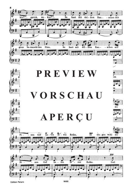 gallery: Wohin? D.795-2 (Die Schöne Müllerin) , ,  (Gesang hoch + Klavier)