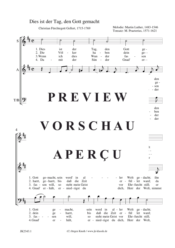 Produktgalerie: Seite 2 von 5 Dies ist der Tag, den Gott gemacht, , Gemischter Chor SAT/B