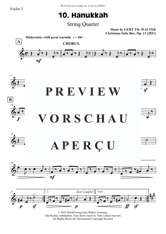 gallery: Hanukkah, , Streicher Quartett