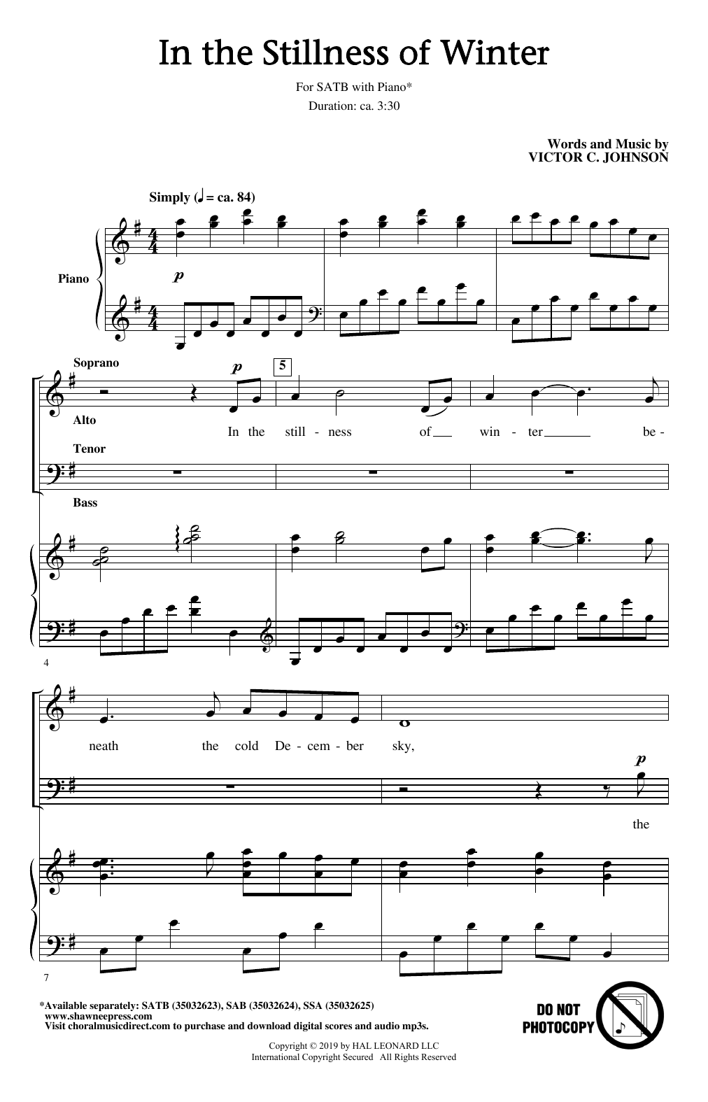 Produktgalerie: Seite 1 von 1 In The Stillness Of Winter, Victor C. Johnson, Chor