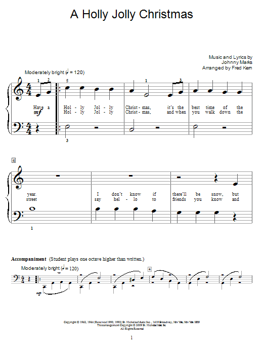 Product gallery: Page 1 of 1 A Holly Jolly Christmas, Johnny Marks