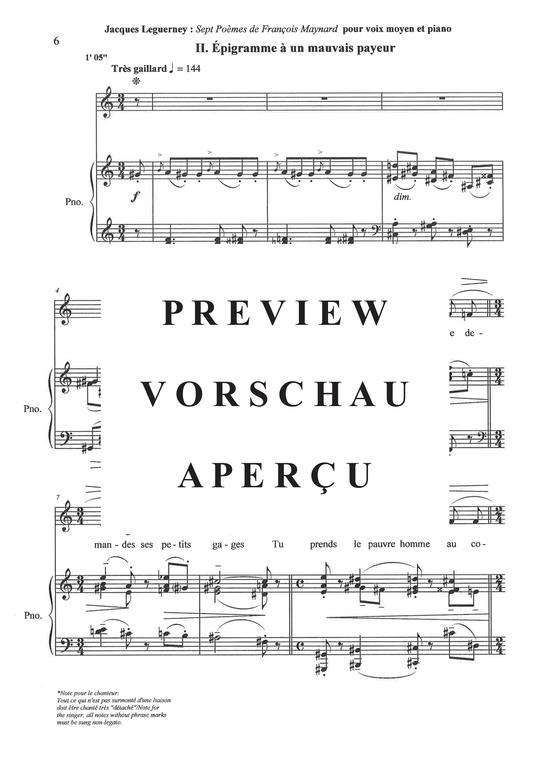 Product gallery: Page 17 of 21 Sept Poèmes de François Maynard , , (medium voice + piano)