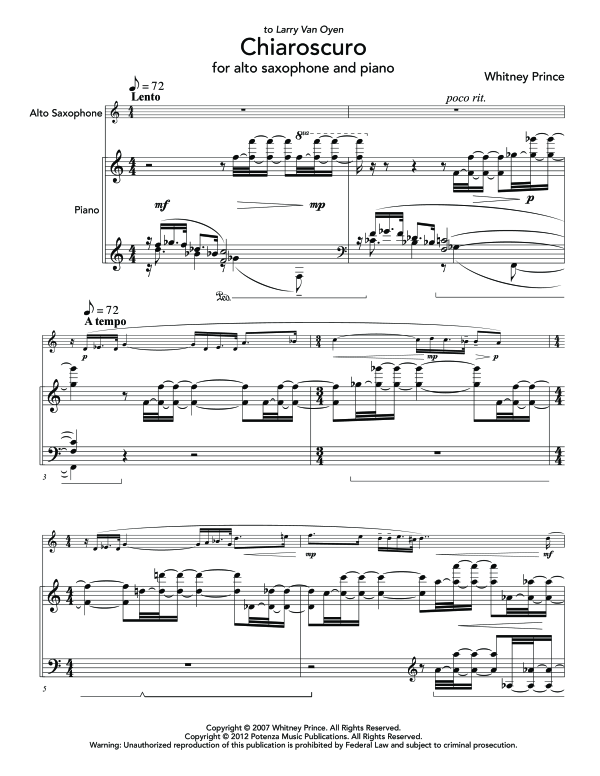 Product gallery: Page 1 of 11 Chiaroscuro, , (alto saxophone and piano)