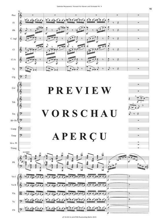 Product gallery: Page 20 of 21 Konzert für Klavier und Orchester Nr. 4 (2002) , ,  (orchestra + piano solo)