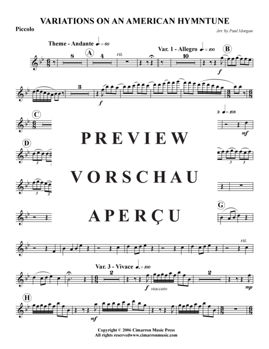 gallery: Variations on an American Hymn Tune , , (Flöten-Ensemble)