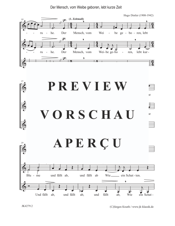 gallery: Der Mensch, vom Weibe geboren, lebt kurze Zeit (Der Jahrkreis, Op.5, Nr.36), , Frauenchor