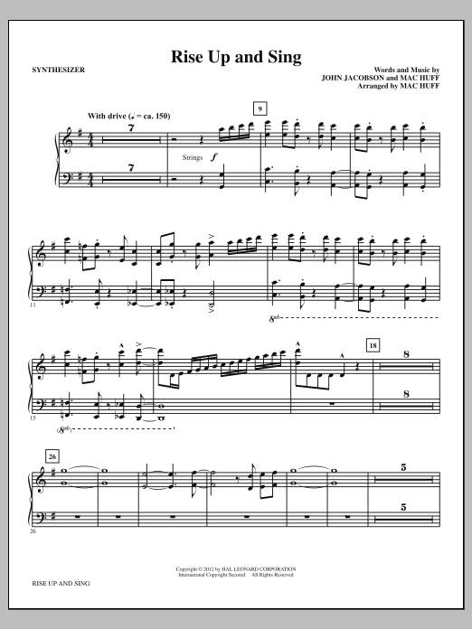 Produktgalerie: Seite 1 von 1 Rise Up And Sing - Synthesizer, Mac Huff, Chor
