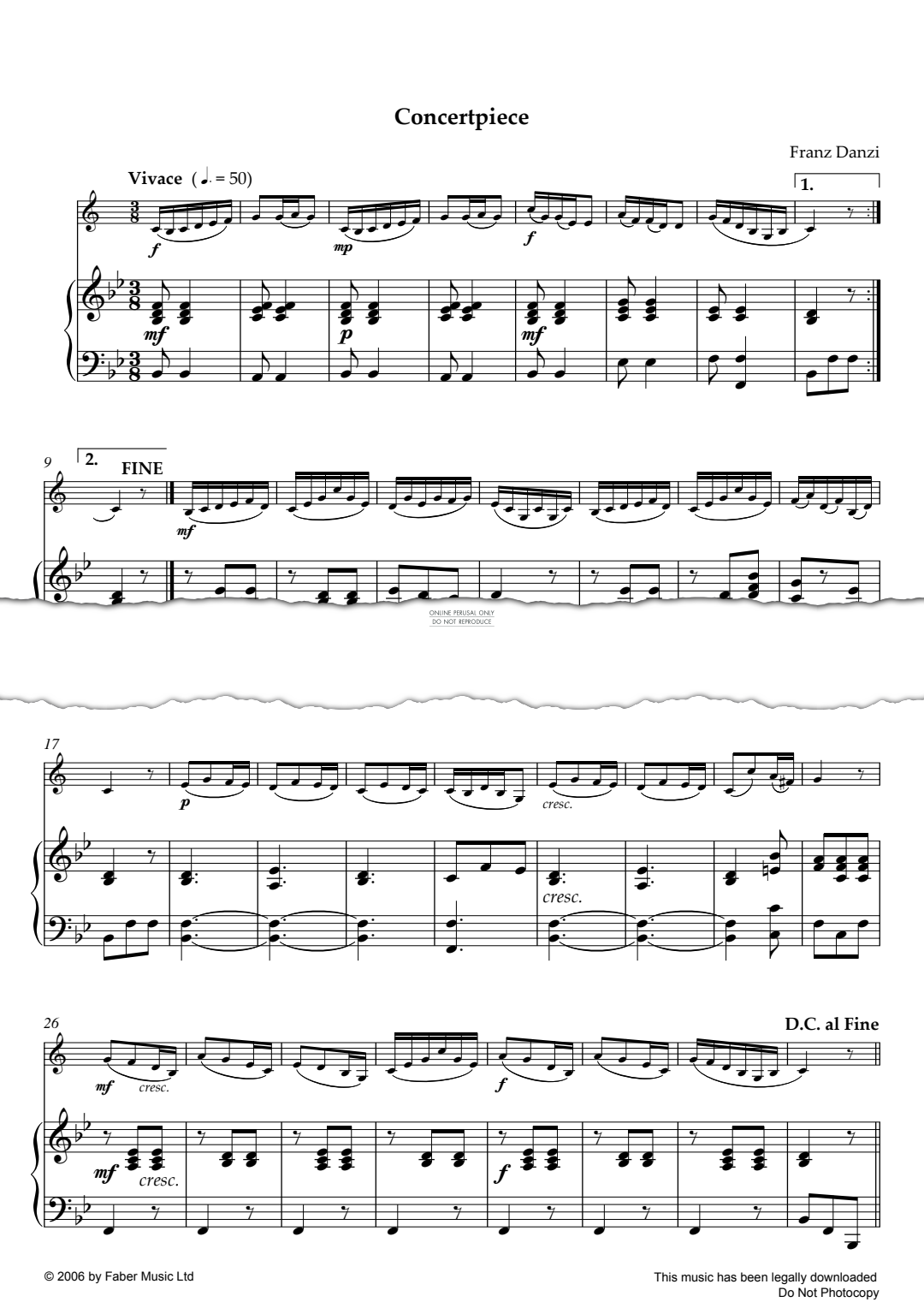 Product gallery: Page 1 of 1 Concertpiece/Galop, Franz Danzi