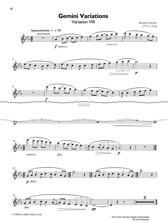 Product gallery: Page 1 of 1 Gemini Variations, Benjamin Britten