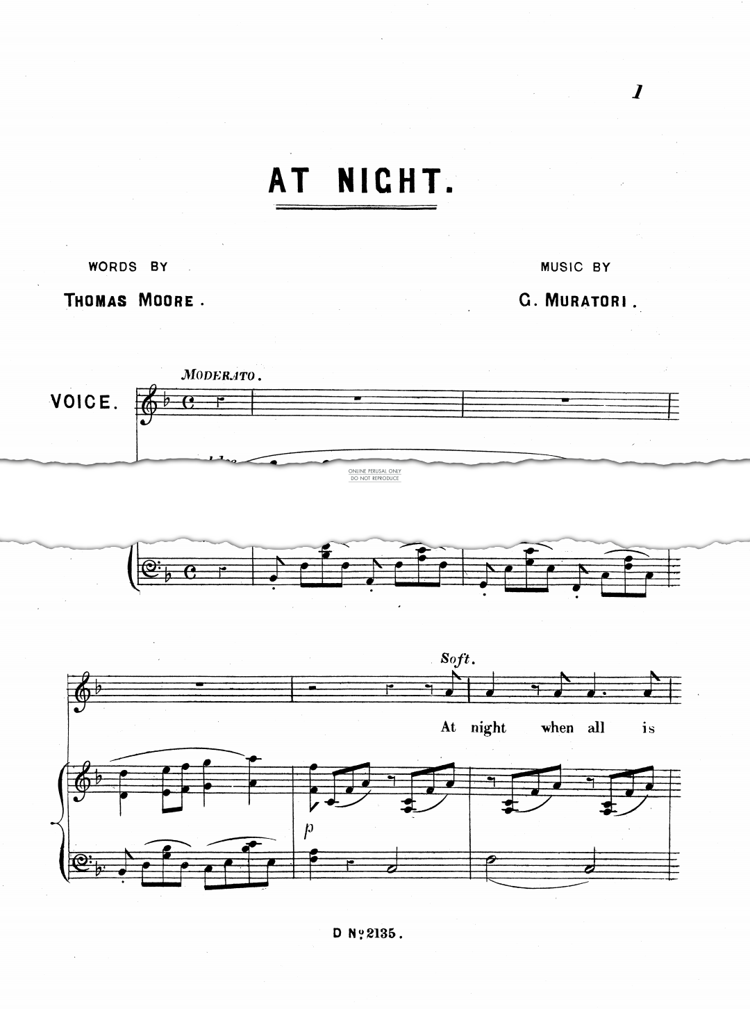 Produktgalerie: Seite 1 von 1 At Night, G Muratori, Gesang, Klavier