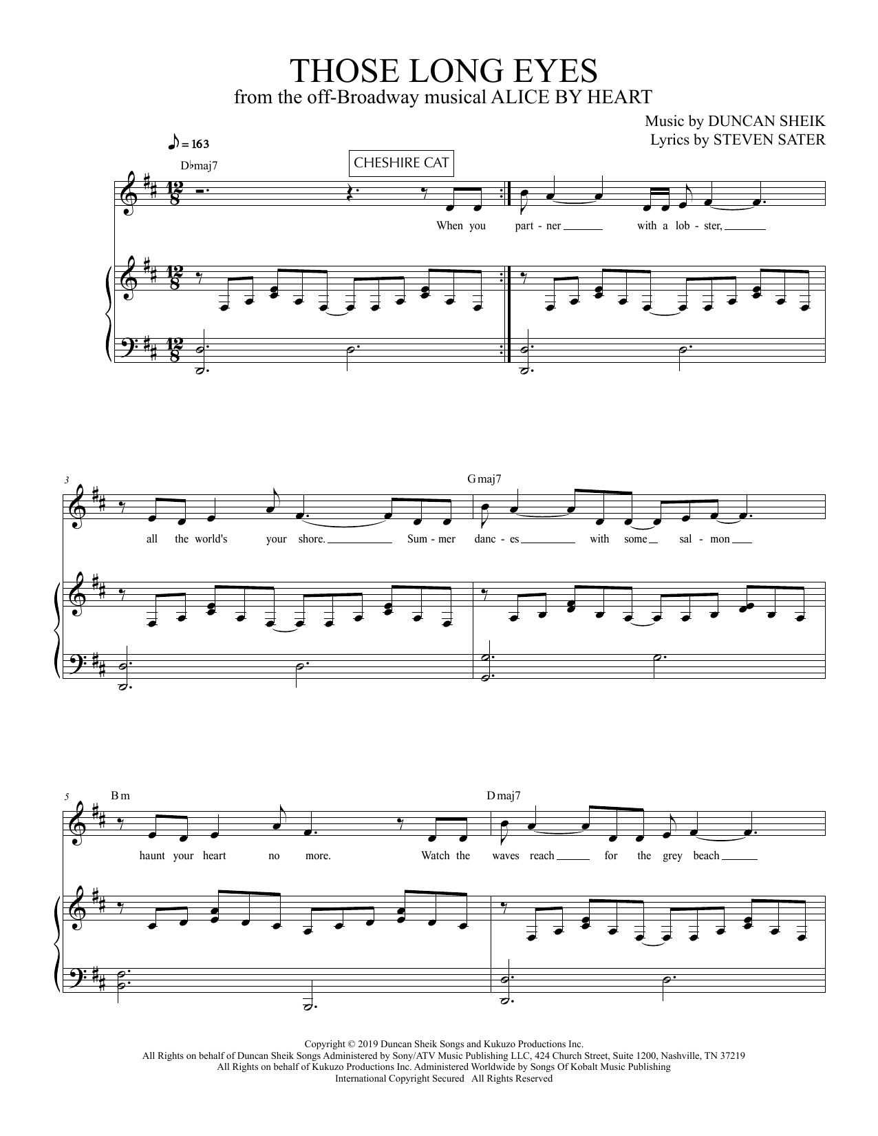 Produktbild zu: Those Long Eyes (from Alice By Heart)