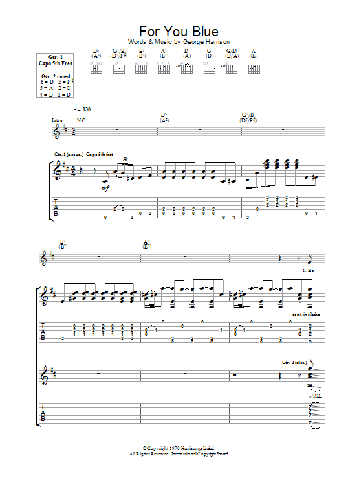 Product gallery: Page 1 of 1 For You Blue, The Beatles