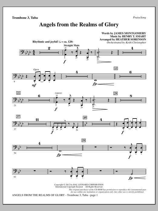 Product picture to: Angels From The Realms Of Glory - Trombone 3/Tuba