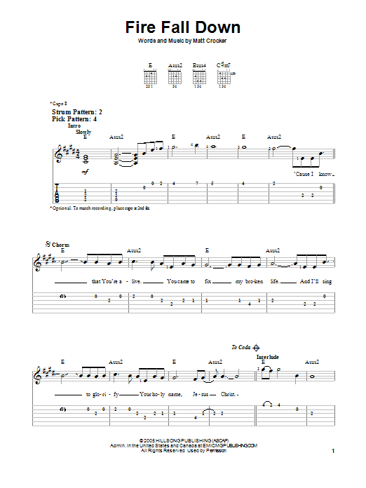Product gallery: Page 1 of 1 Fire Fall Down, Hillsong United