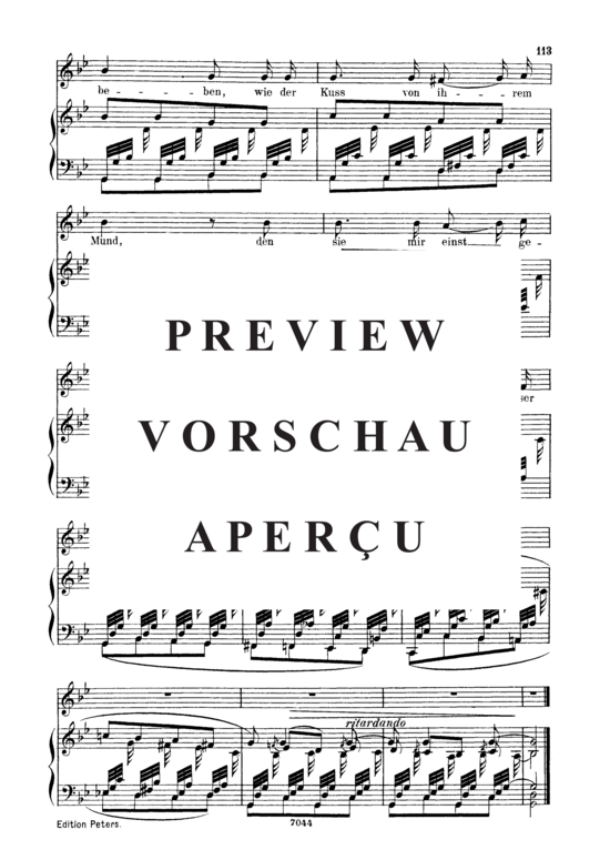Product gallery: Page 3 of 3 Ich will meine seele tauchen, Op.48 No.5, , Low Voice and Piano