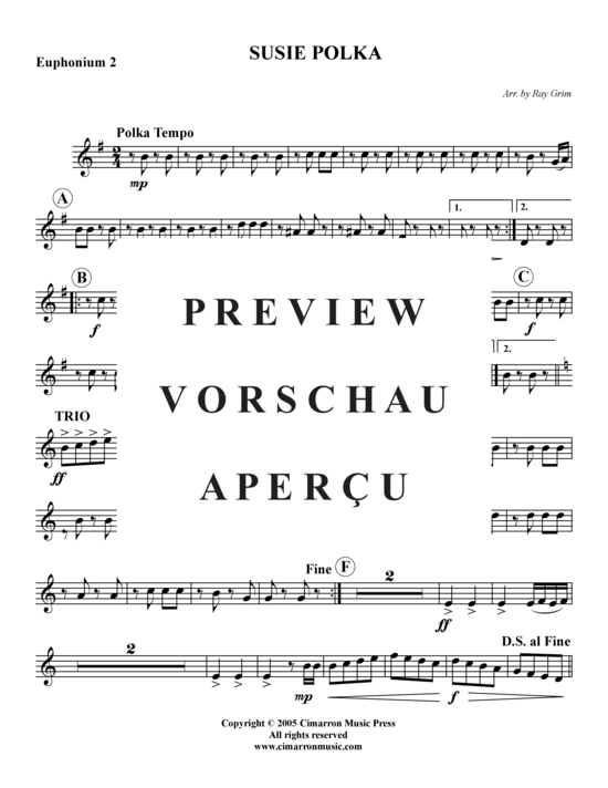 Product gallery: Page 7 of 9 Susie Polka , , (Tuba Quartet: 2x Baritone, 2xTuba)