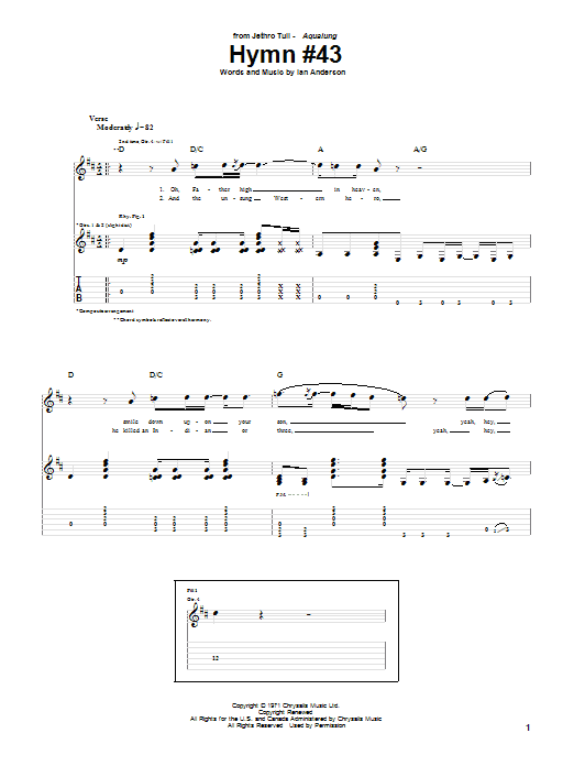 Produktgalerie: Seite 1 von 1 Hymn #43, Jethro Tull, Gitarre