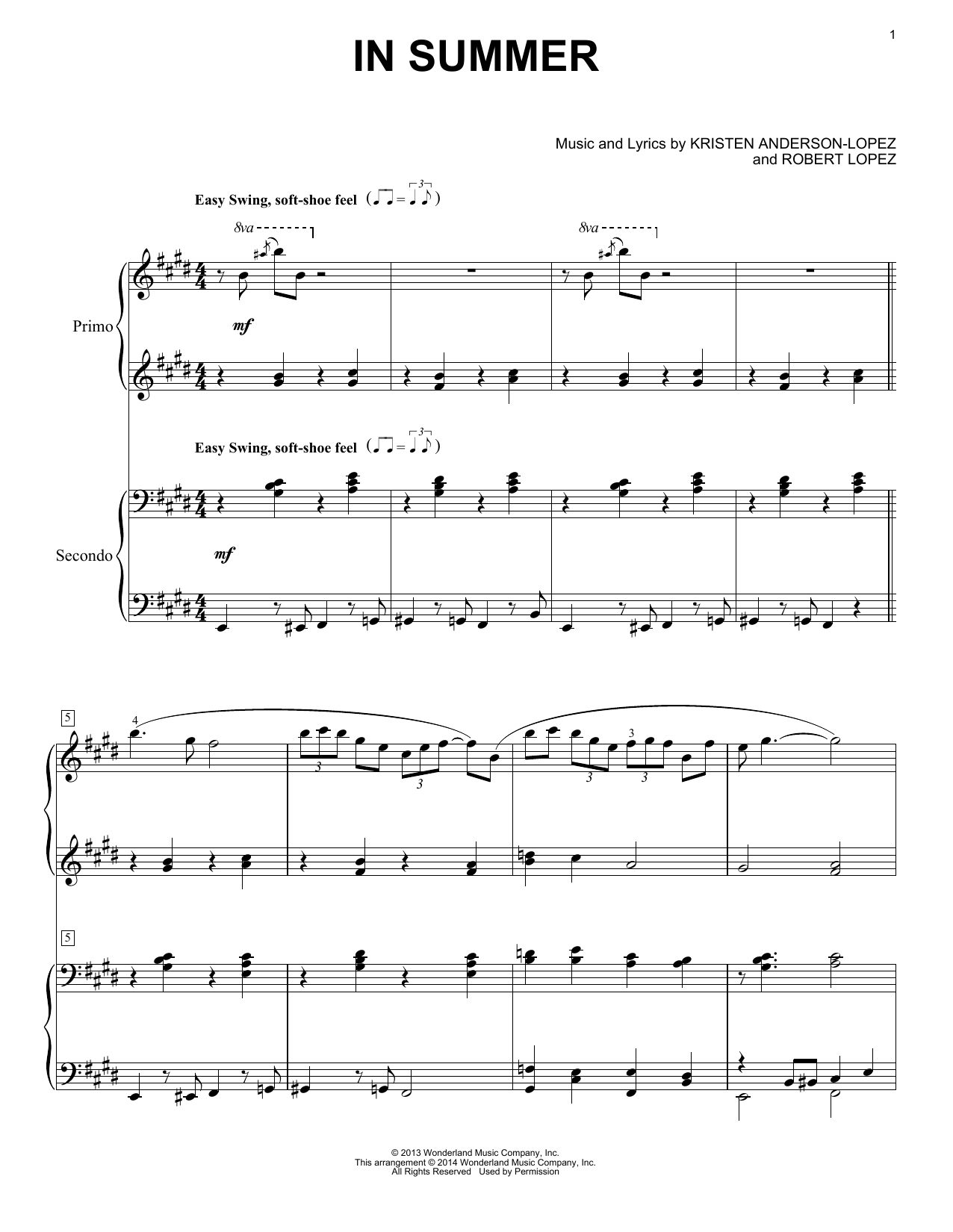 Produktbild zu: In Summer (from Frozen)