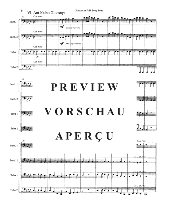 Product gallery: Page 8 of 16 Lithuanian Folk Song Suite , , (Tuba Quartett EETT)