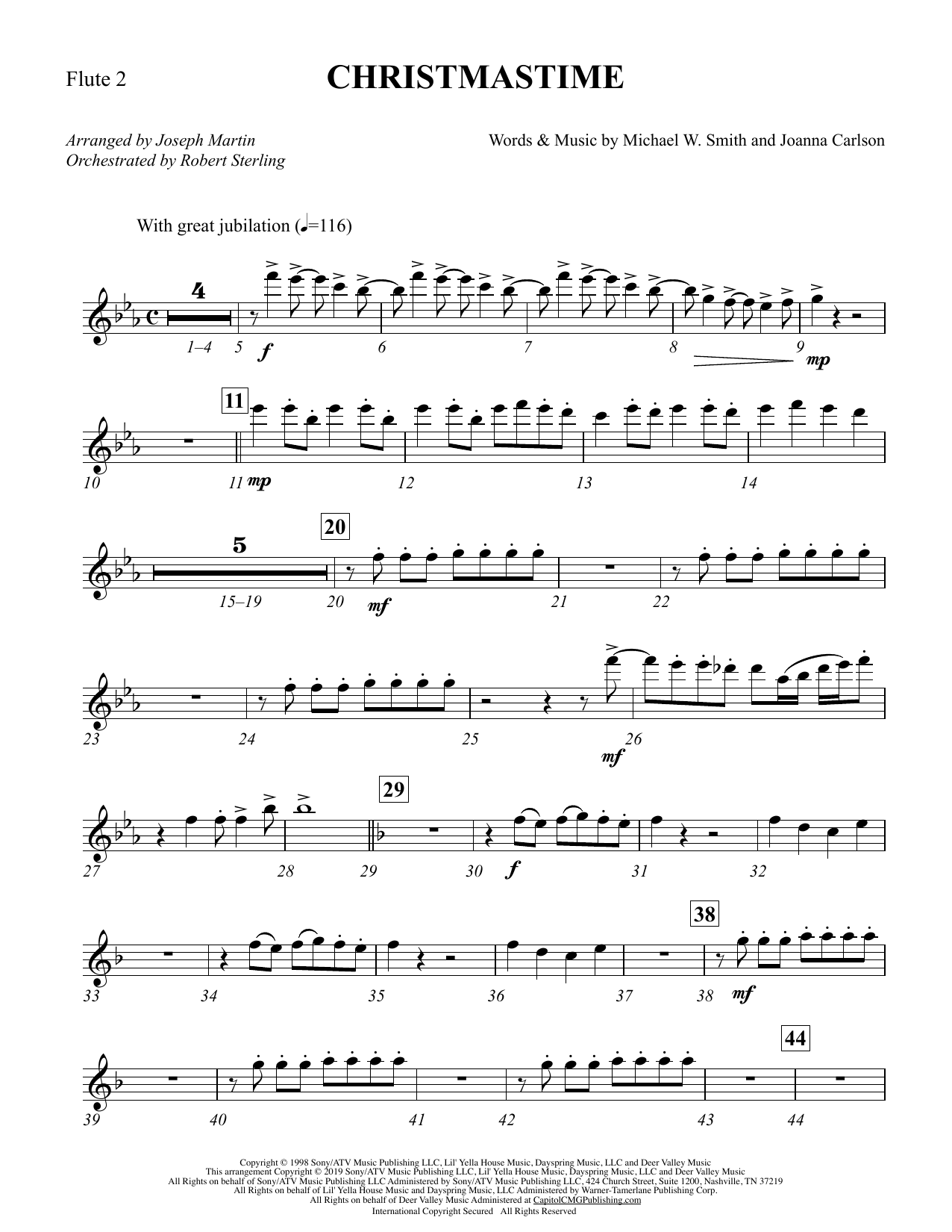 Product picture to: Christmastime (arr. Joseph M. Martin) - Flute 2