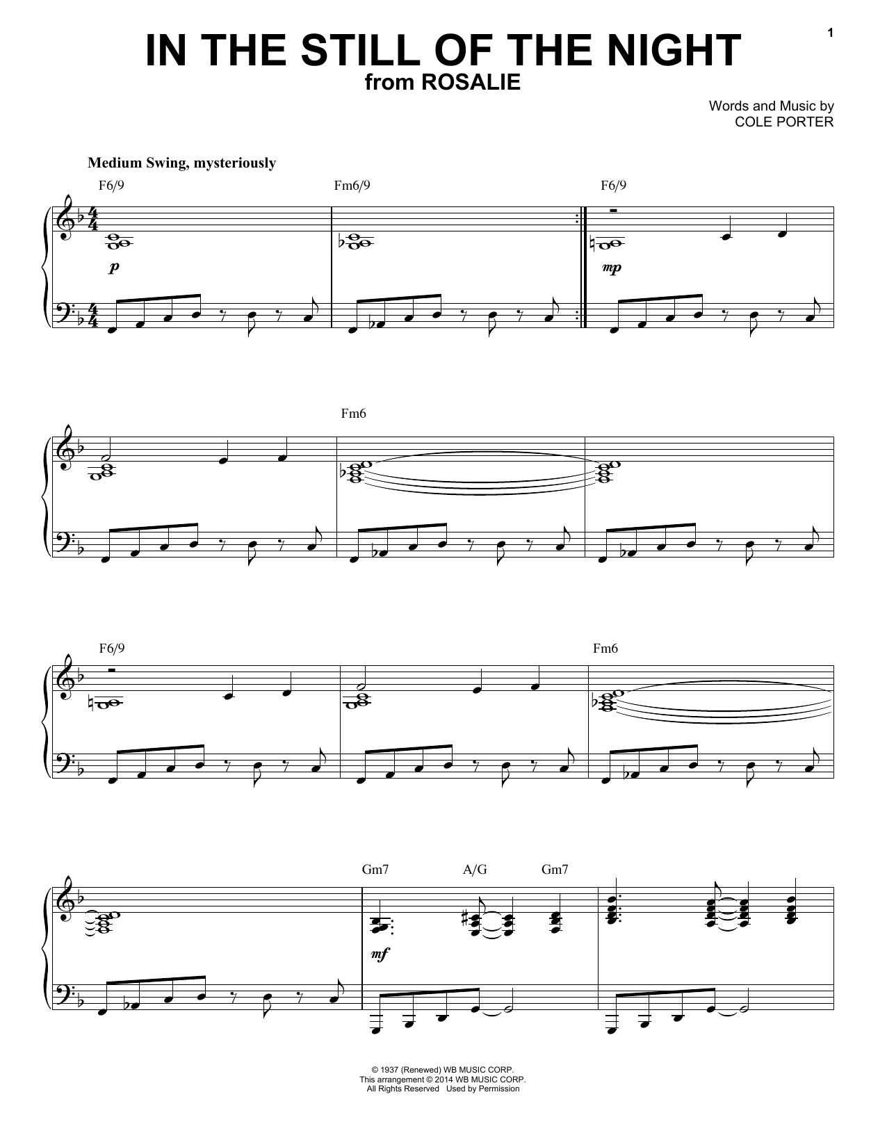 Product picture to: In The Still Of The Night [Jazz version] (arr. Brent Edstrom)