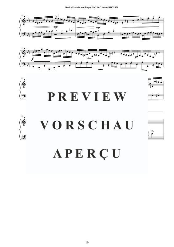Product gallery: Page 11 of 11 The Well Tempered Clavier Book II - 24 Preludes and Fugues, , Solo Piano