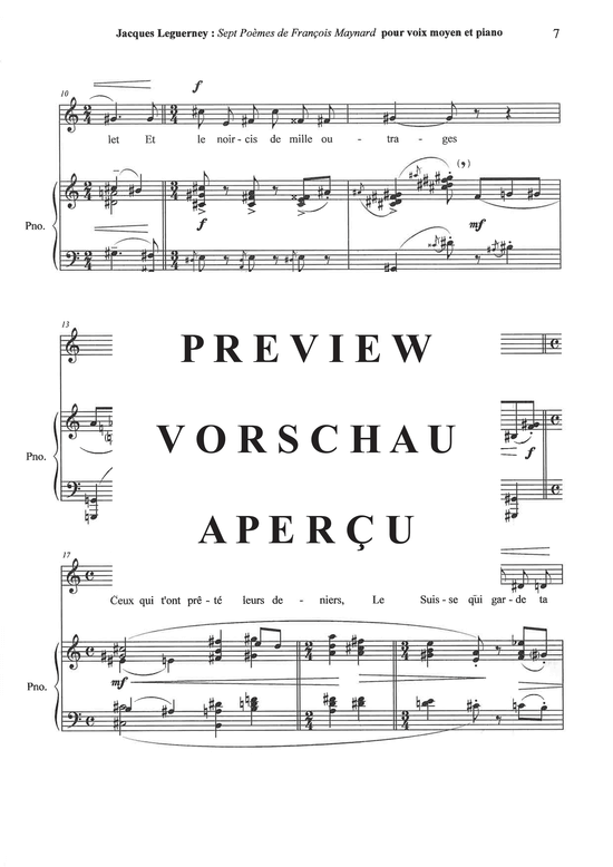 Product gallery: Page 18 of 21 Sept Poèmes de François Maynard , , (medium voice + piano)