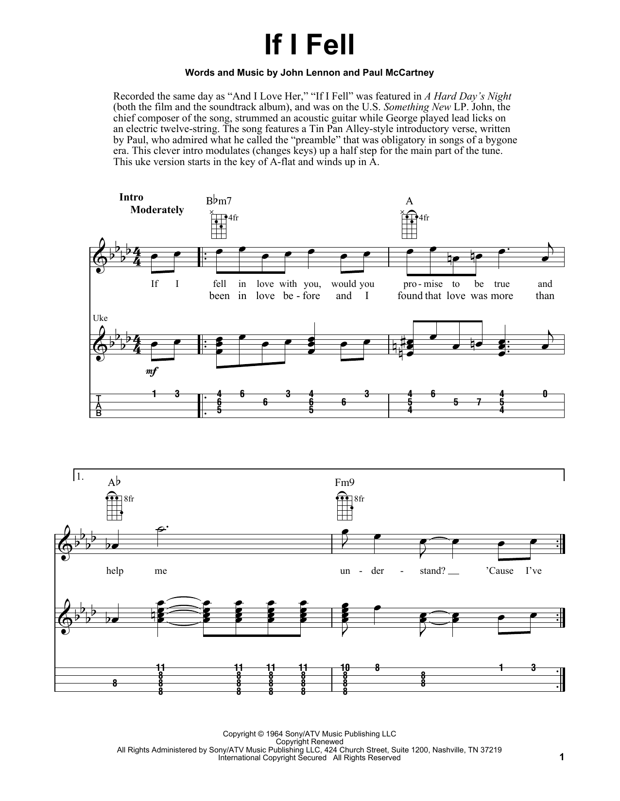 Product gallery: Page 1 of 1 If I Fell, The Beatles