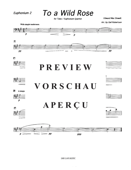 Product gallery: Page 7 of 10 To a Wild Rose , , (Tuba Quartett EETT)