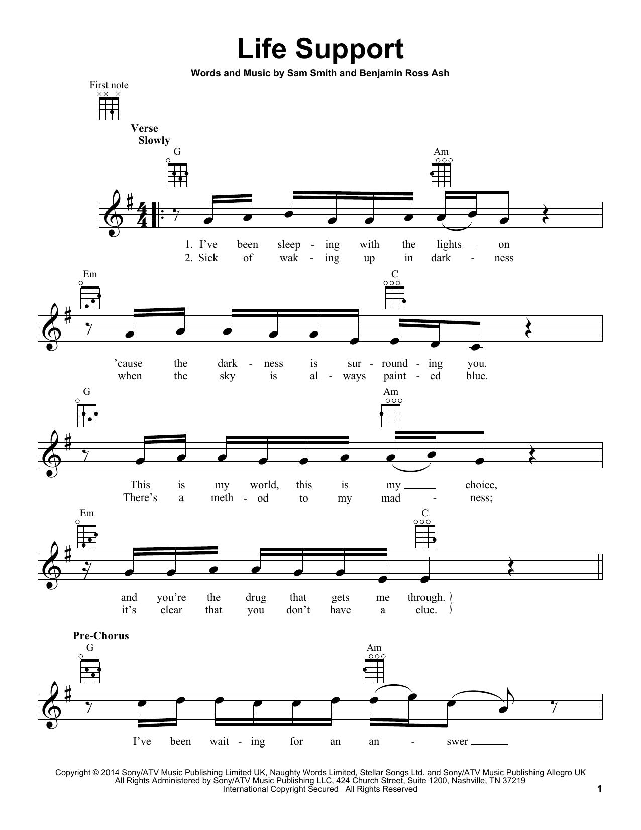 Product gallery: Page 1 of 1 Life Support, Sam Smith