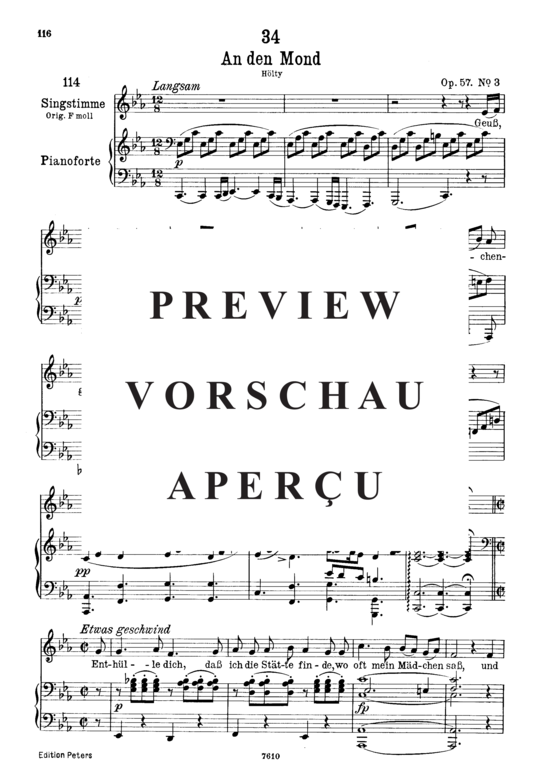 gallery: An den Mond D.193 Gruß, lieber Mond , , (Gesang tief + Klavier)