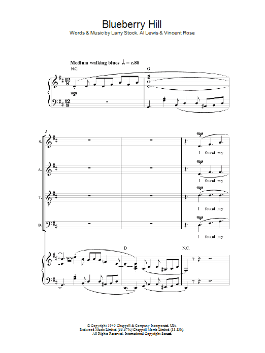 Produktgalerie: Seite 1 von 1 Blueberry Hill, Fats Domino, Chor