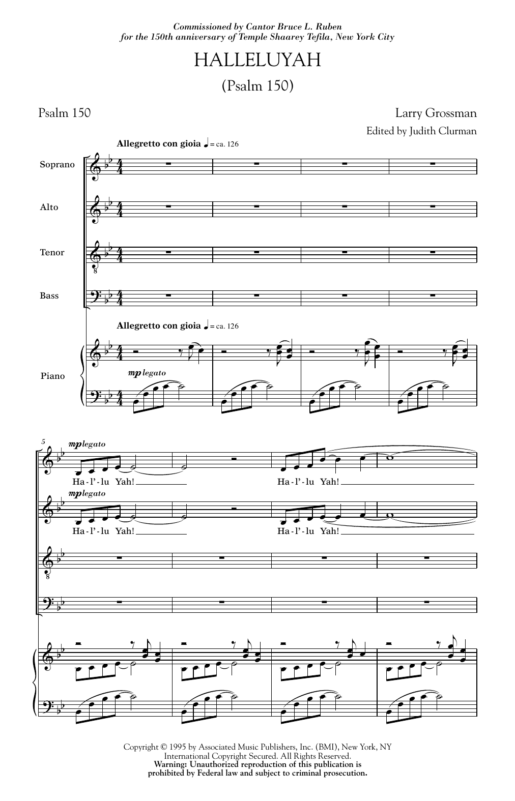 Produktbild zu: Halleluyah (Psalm 150)