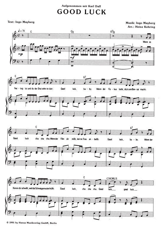 Produktbild zu: Good LuckKarl Dall