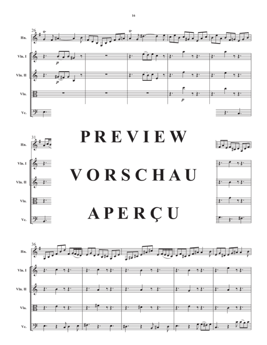 Produktgalerie: Seite 18 von 21 Concerto in a minor , , (Streicher Quartett + Horn in F Solo)