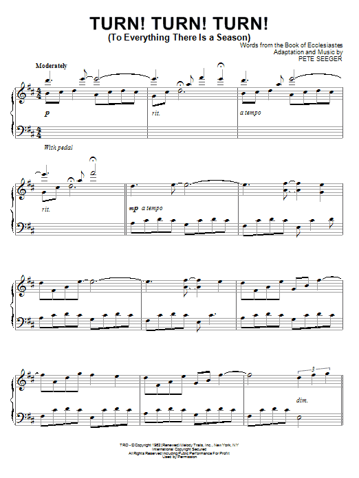 Product gallery: Page 1 of 1 Turn! Turn! Turn! (To Everything There Is A Season), David Lanz